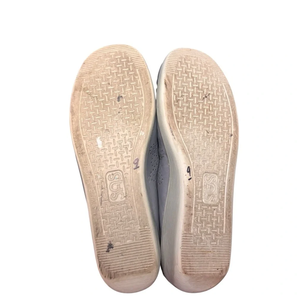 SAS (San Antonio Shoemakers) Tassel Leather Loafer Wedge Shoes in Gray – Sz 8.5M